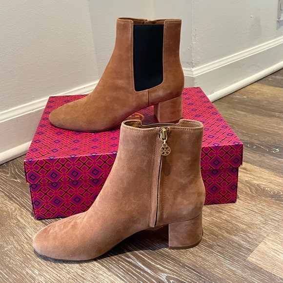 NWT Tory Burch Mini Benton Suede Gore Bootie - Picture 3 of 7